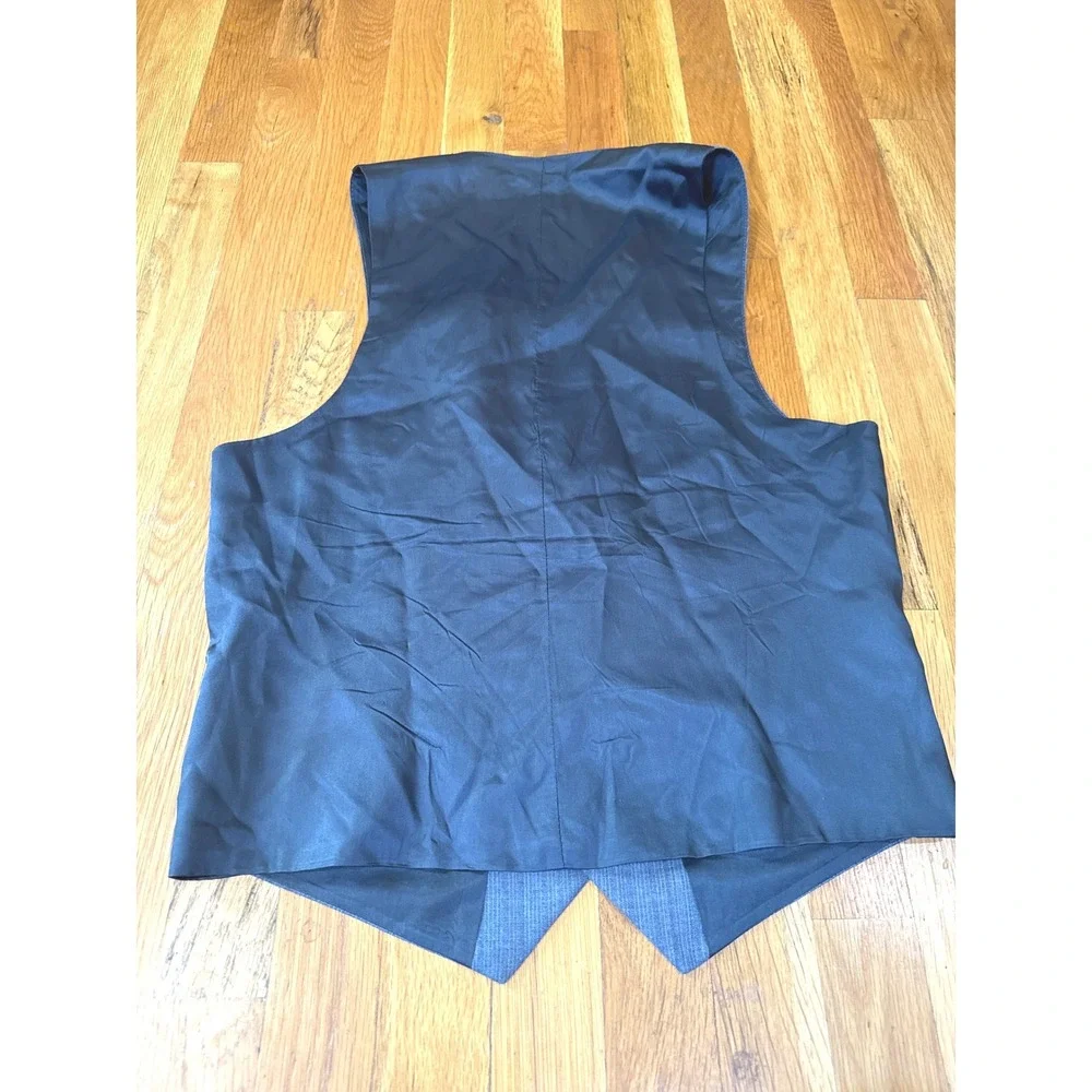 Vintage Allyn St George 2 Piece Suit 46R Italy Gray Blue 90s